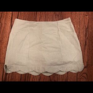 Lilly Pulitzer Green Seersucker Skirt